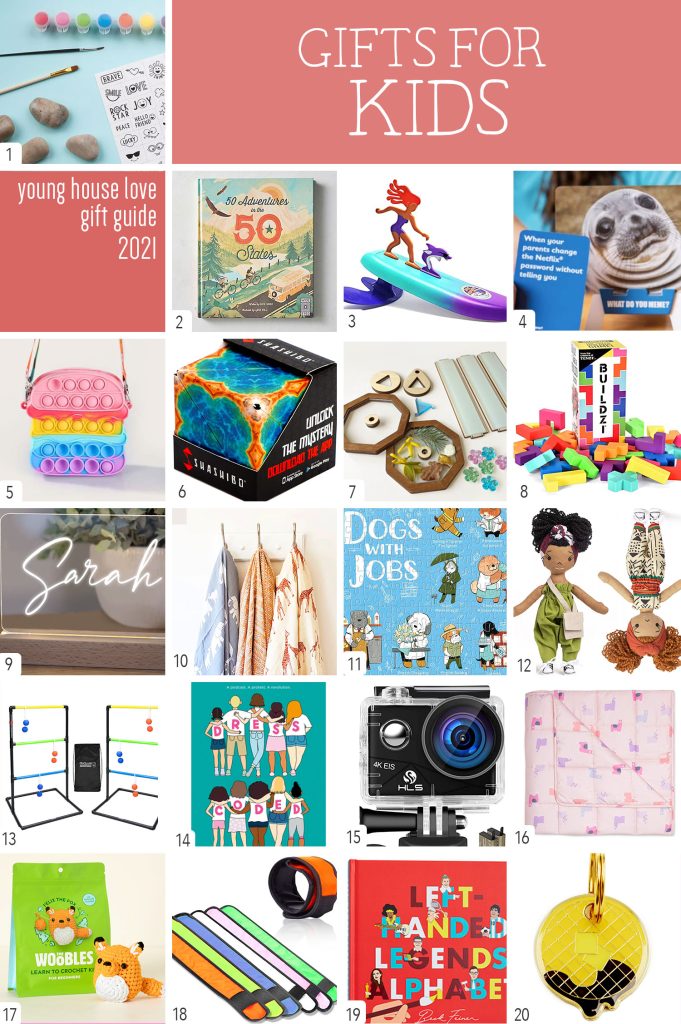 Young House Love Holiday Gifts for Kids Collage 2021