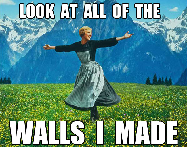 Julie Andrews Sound Of Music Meme Look At All Of The Walls I Made