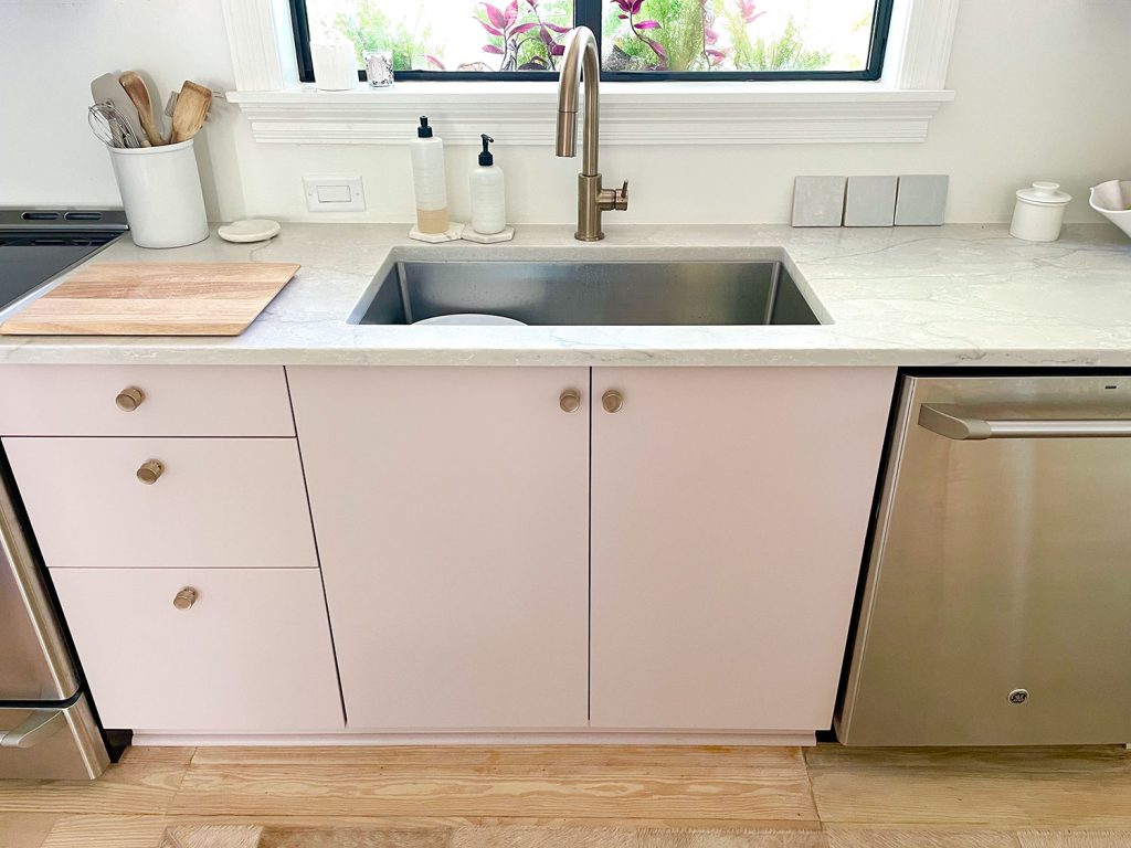 Painted Ikea Kitchen Cabinets Finished Under Sink