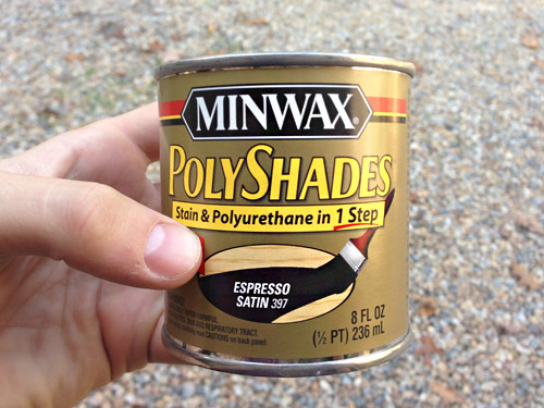 can of Minwax PlyShades Stain And Polyurethane in Espresso Satin finish